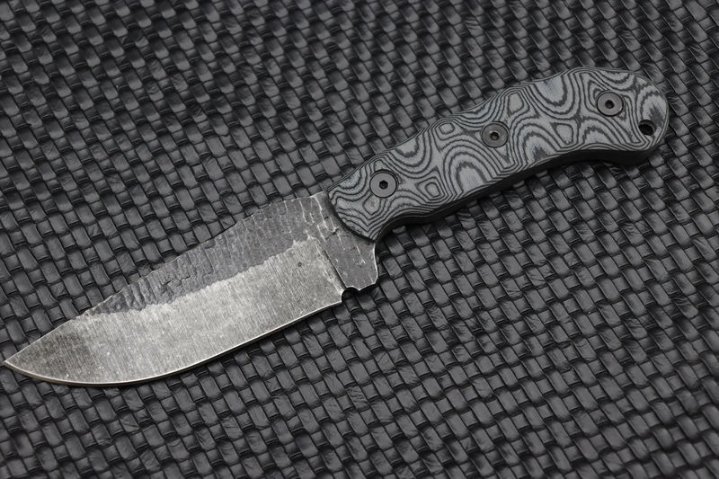 Stroup GP1- Grey & Black Layered Handle with Screws GP1-B/DGL-G10-S