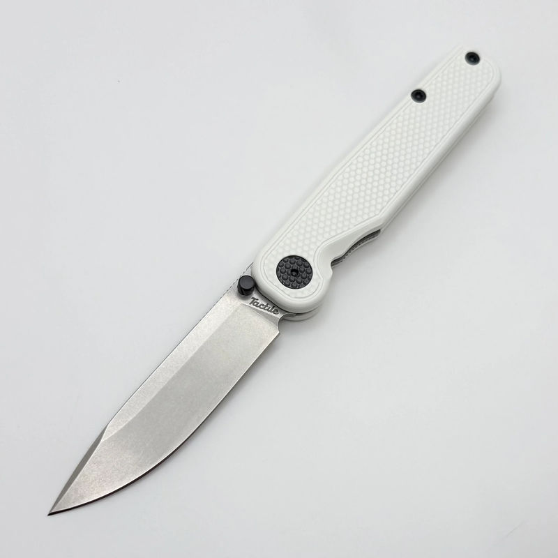 Tactile Knife Rockwall Golfwall Thumbstud w/ White Cerakote Handles & MagnaCut
