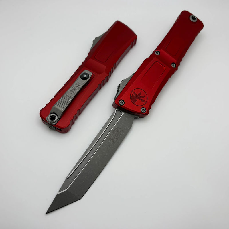 Microtech Knives Combat Troodon Gen III Apocalyptic Tanto w/ Red Handle 1144-10APRD