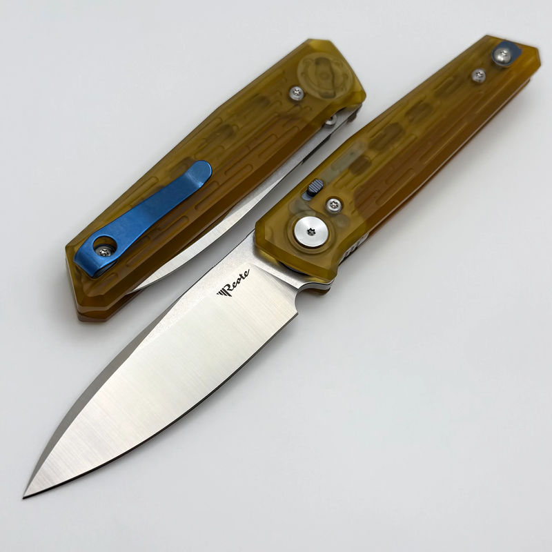 Reate Knives PL-6 Ultem Handles & Belt Satin Nitro-V