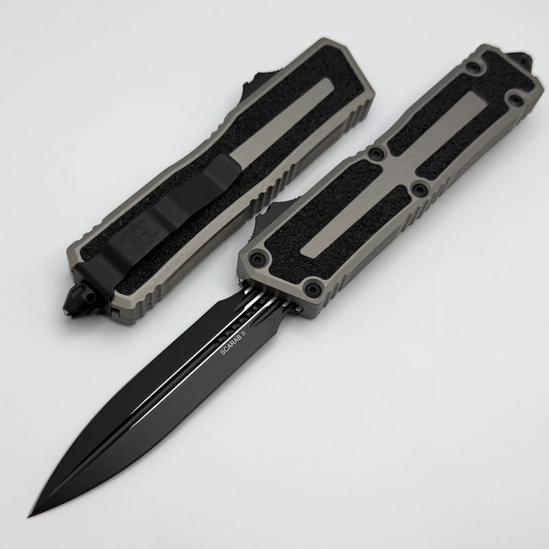 Microtech Scarab 2 Gen 3 D/E Tactical w/ Natural Clear Handle 1280-1NC