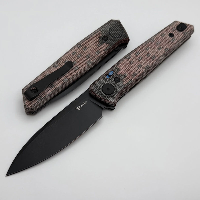 Reate Knives PL-6 Red/Black Micarta Handles & PVD Nitro-V