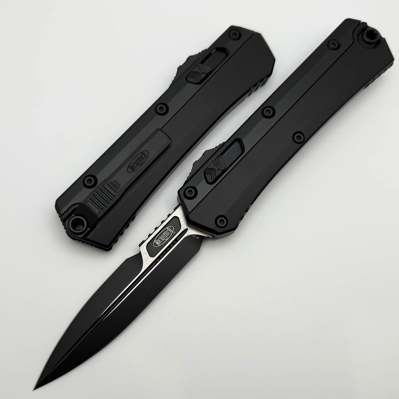 Microtech Glykon Tactical Black Handle w/ Black Bayonet M390MK 184-1T