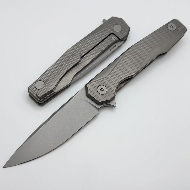 Uldanov Custom Knives R1 w/ Milled Titanium & MagnaCut Flipper
