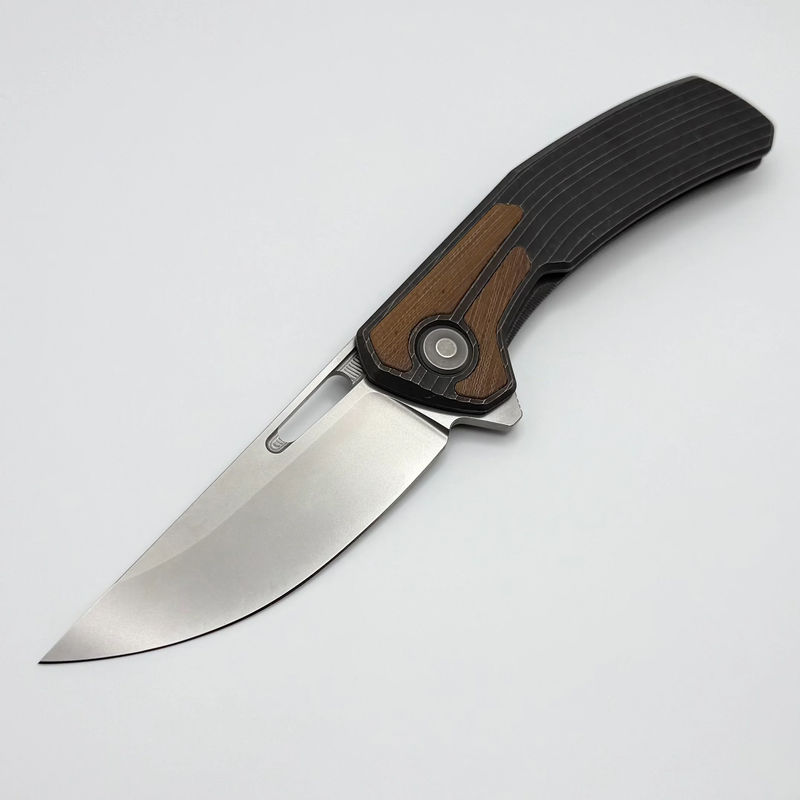 Tactile Knife Co Archer Ridged w/ Micarta Inlaid Titanium Framelock w/ MagnaCut