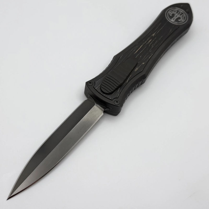 Hawk Designs Model C Deadlock DLC Titanium w/ Carbon Fiber & High Sheen DLC M390 Blade