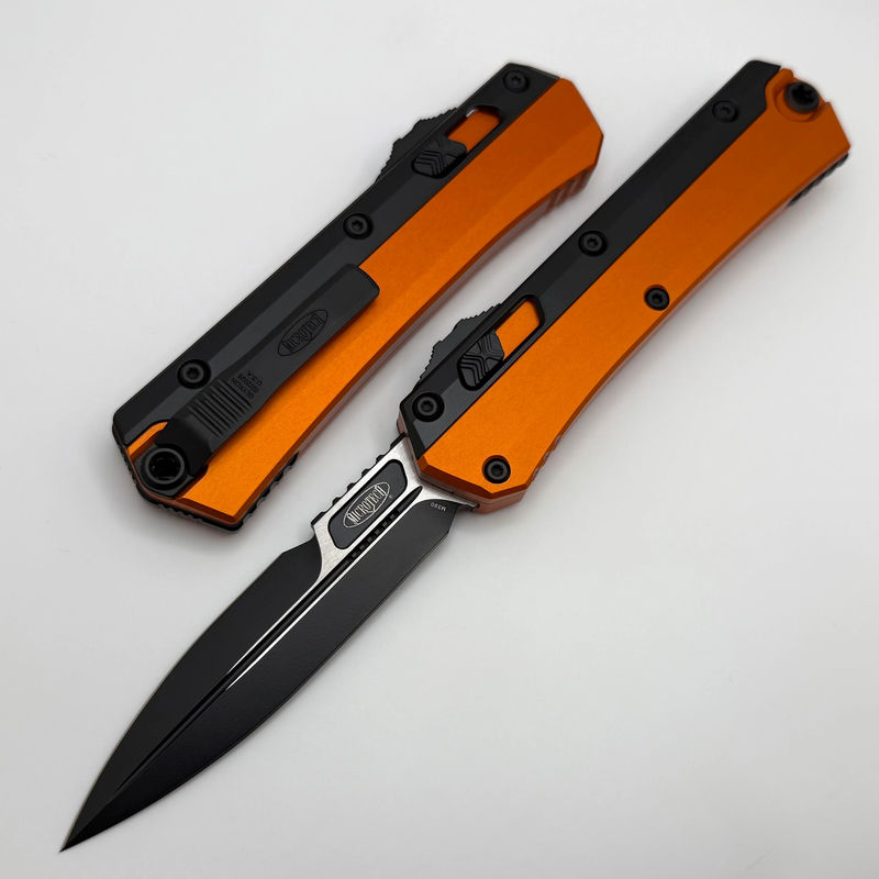 Microtech Glykon Orange Handle w/ Black Bayonet M390MK 184-1OR