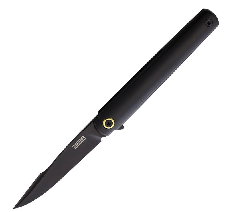 Zieba Knives Six Harpoon Black Framelock w/ MagnaCut