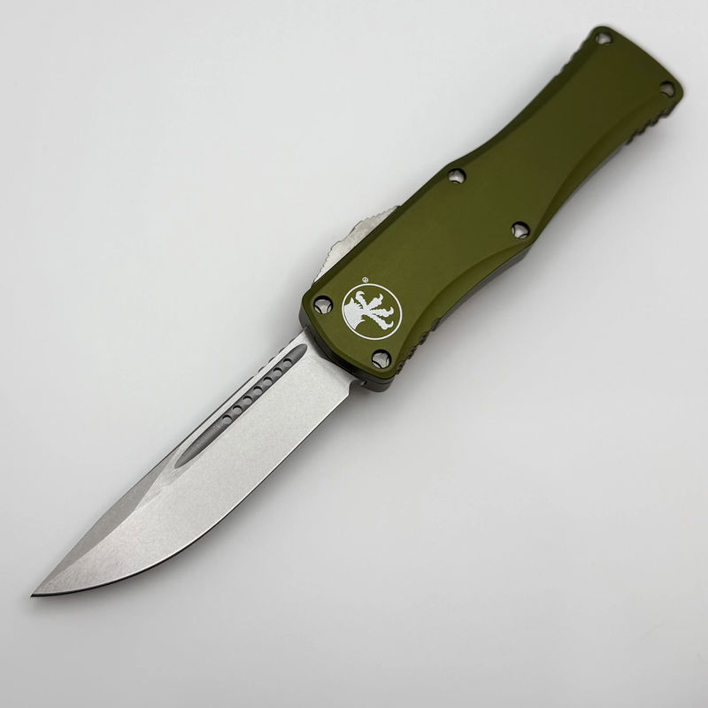 Pre-Owned Microtech Hera S/E Stonewash Standard & OD Green 703-10OD
