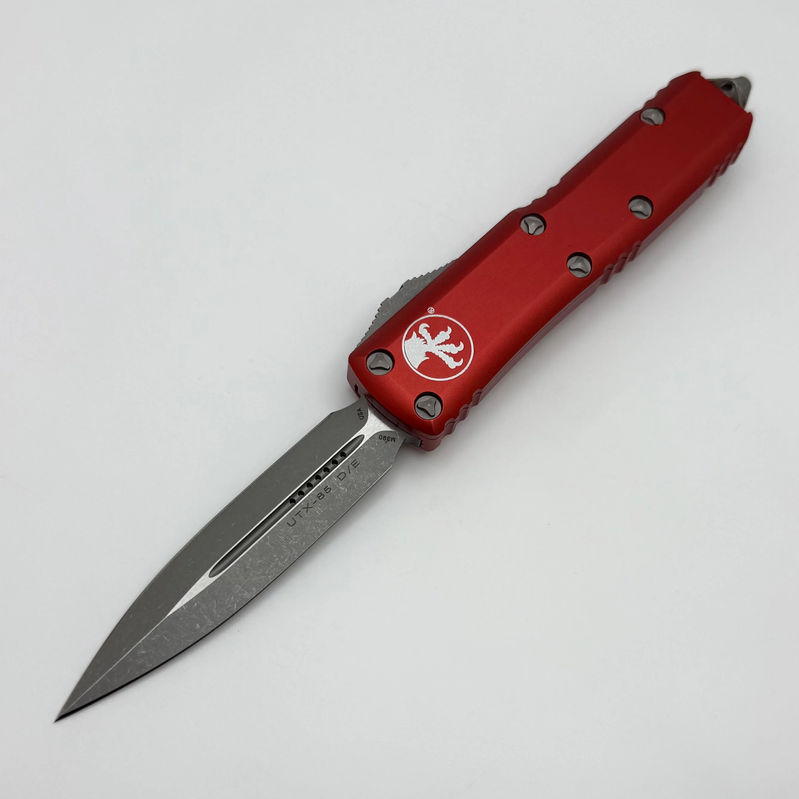 Microtech UTX-85 Double Edge Apocalyptic Standard & Red 232-10APRD