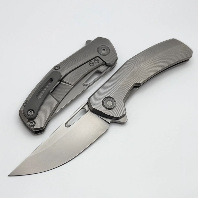 Tactile Knife Co Archer Classic Textured Titanium Framelock w/ MagnaCut
