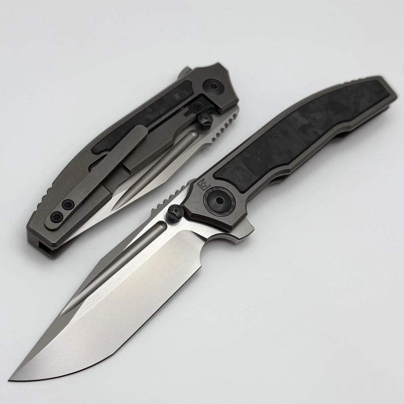 Custom Knife Factory Snafu 4.0 Medium w/ Carbon Fiber Inlays