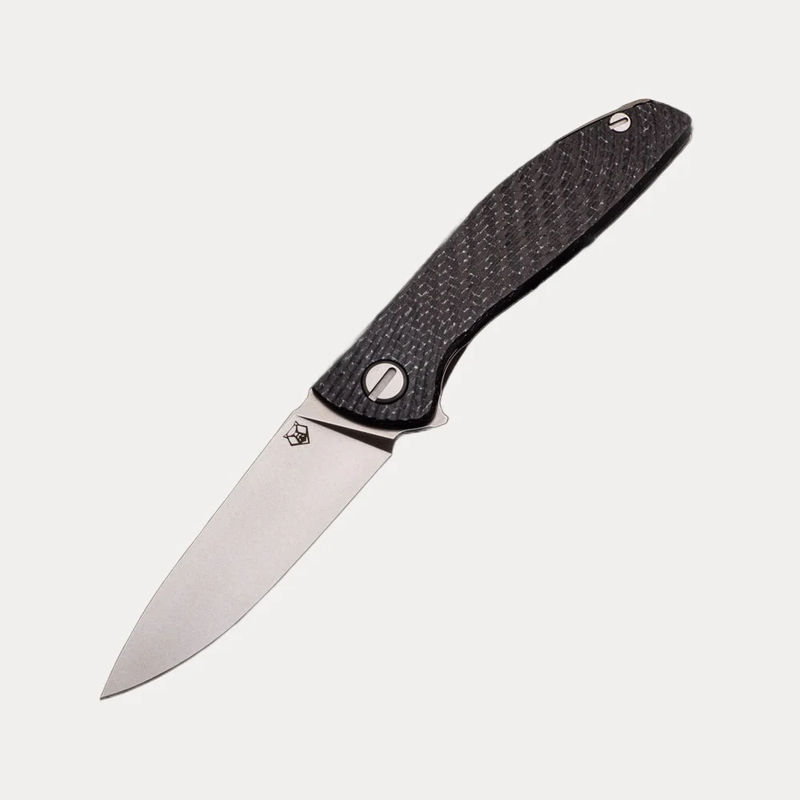 HATION LITE – M390 BLADE – WHITE CARBON FIBER & TITANIUM HANDLE – MRBS