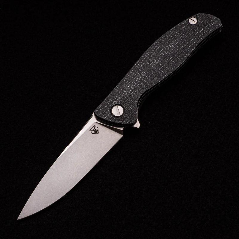 F3 – WHITE CARBON FIBER HANDLE – M390 BLADE – MRBS
