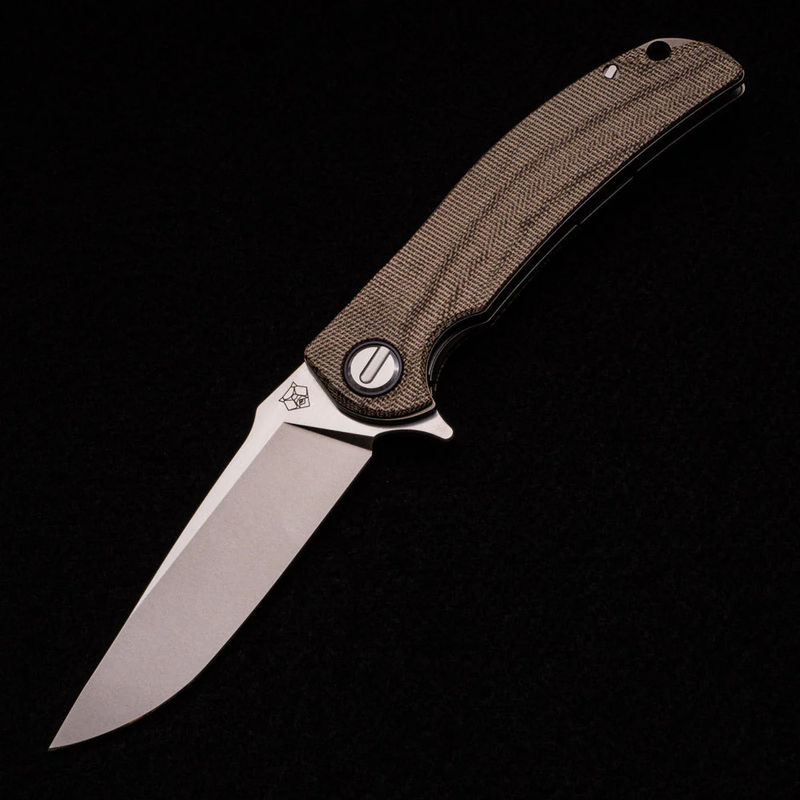 "Limited Edition" SOFT OVERKILL – M398 BLADE – GREEN CANVAS MICARTA HANDLE – RBS (RJ MARTIN DESIGN)