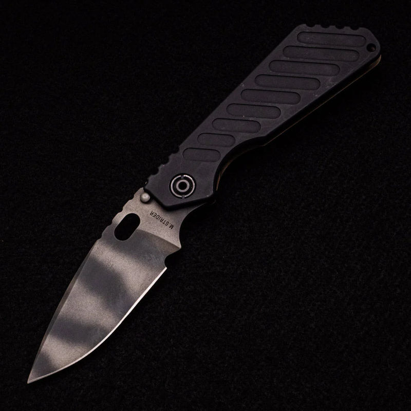 SMF – Titanium - Aluminum Handle – Tiger Stripe Drop Point CPM 20CV Blade