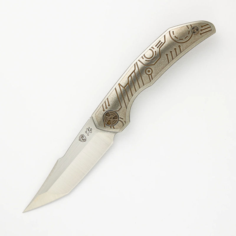 Ferus - M390 Blade - Integral Titanium W/ Bronze Titanium Inlay