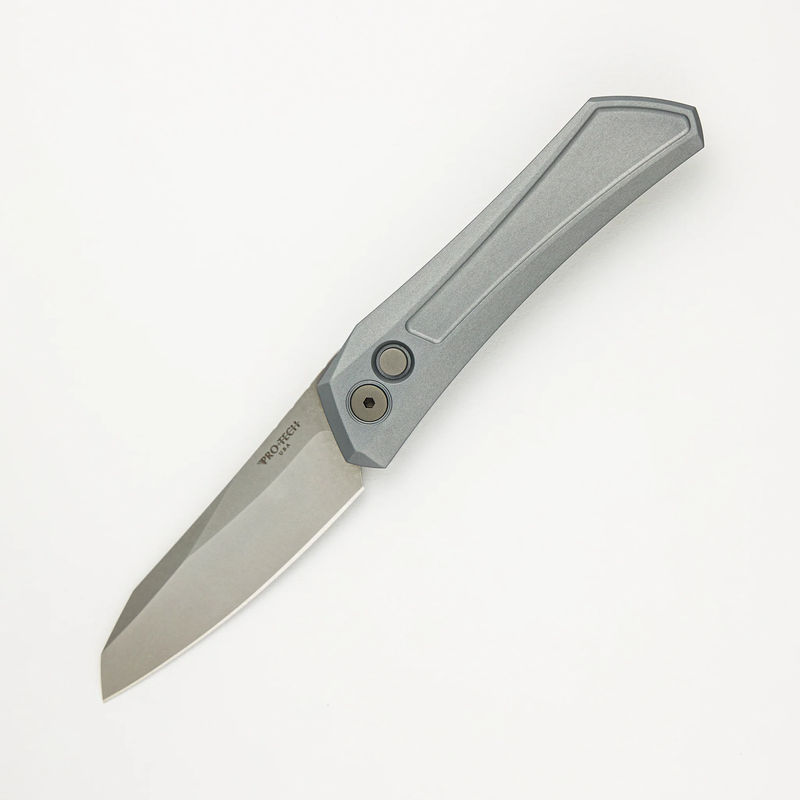 Oligarch - Grey Aluminum Handle - Stonwashed MagnaCut Blade - DS101-GREY (Sinkevich Design)