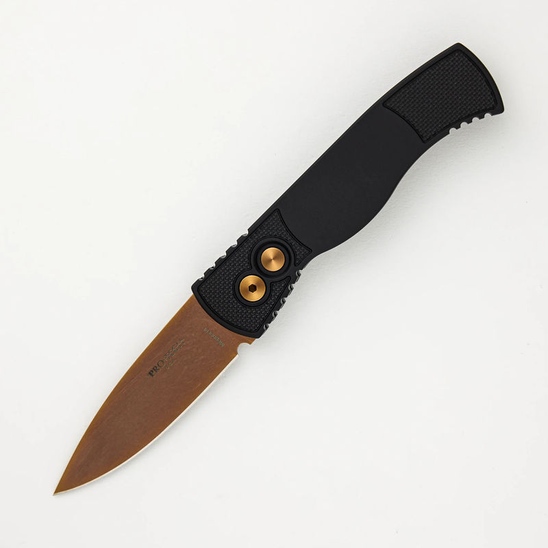 Tactical Response 2 - Black Handle With Textured Corners - Rose Gold MagnaCut Blade T203-RG