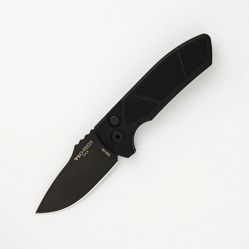 SBR – Black Handle W- Knurling – Black S35VN Blade LG407