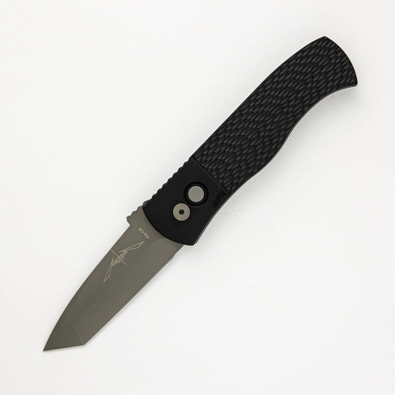CQC7 Auto – Black Textured Handle – Blasted Tanto Blade – E7T05 (Emerson Design)
