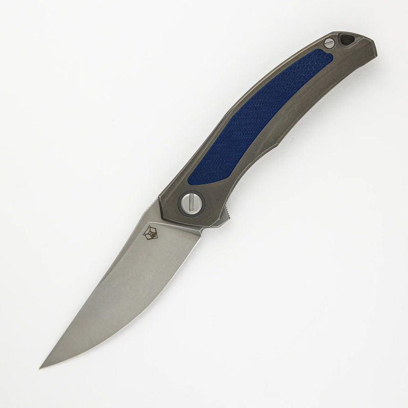 Ursus Quantum - Cromax PM Blade - Titanium Handle - Dark Blue G10 Inlay - MRBS