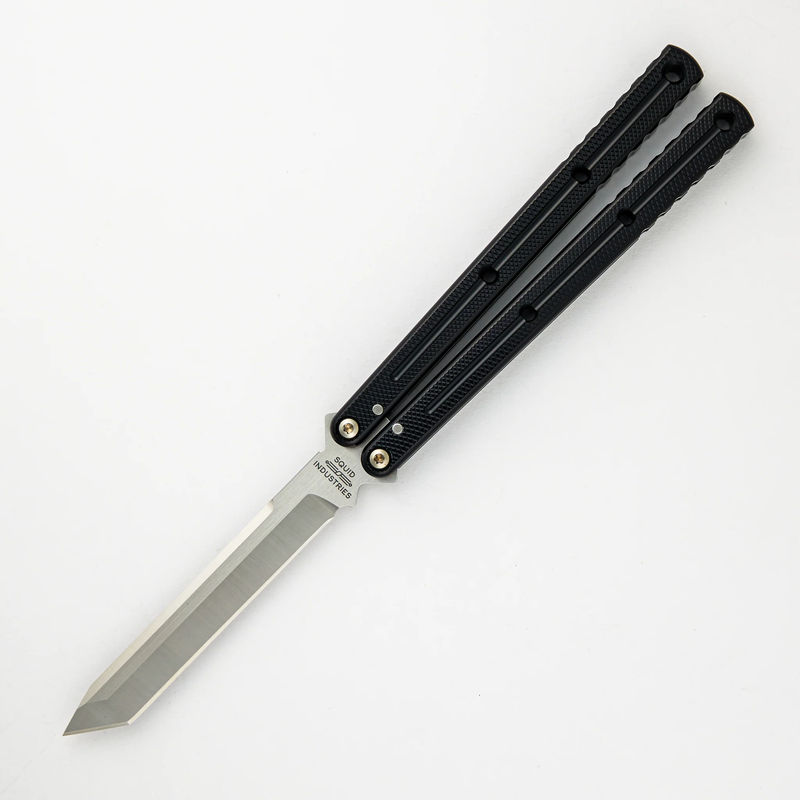 Krake Raken - Satin Tanto Blade - Black Aluminum Handle - V3