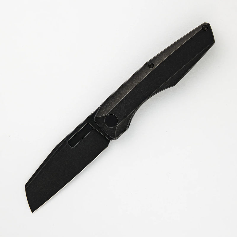 Axon Blackwash Sheepsfoot M390 Blade Blackwash Titanium Handle Liner Lock