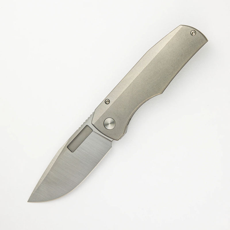 Nova Belt Satin Drop Point CPM Magnacut Blade Stonewash Titanium Handle Frame Lock