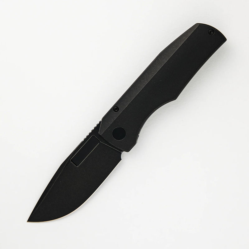 Nova Blackwash Drop Point CPM Magnacut Blade Blackwash Titanium Handle Frame Lock