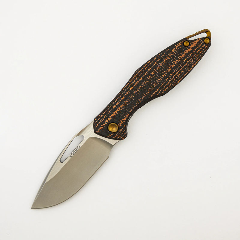 Arius - Non-Flipper - 2022 Blade Show Exclusive - Woven Copper Carbon Fiber Handle
