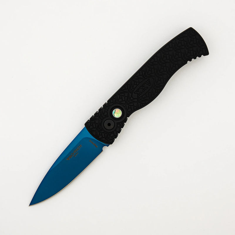 Tactical Response-2 Auto - "NEXUS Since 1999" Textured Black Handle - Sapphire Blue MagnaCut Blade - T206-SB