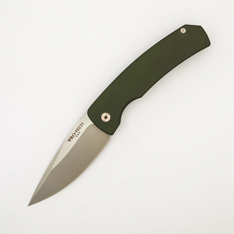 Magic 2 "Whiskers" - Solid Green Handle - Stonewash 154CM Blade - M2601-GREEN