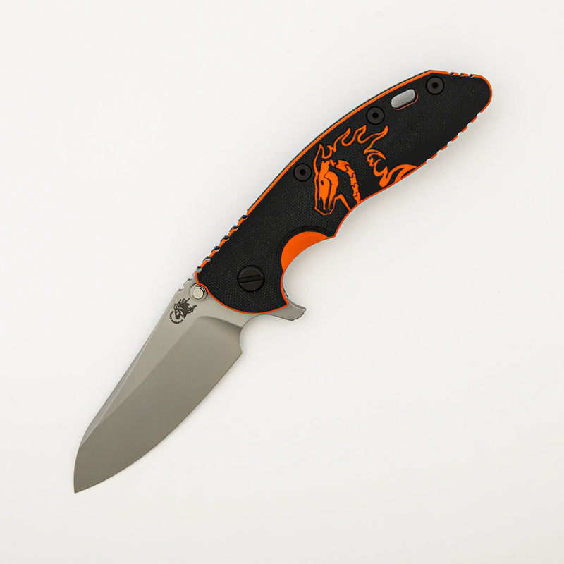 XM-18 3.5" - Sheepsfoot - Tri-Way - Battle Black - Bead Blast S45VN Blade - Halloween G10