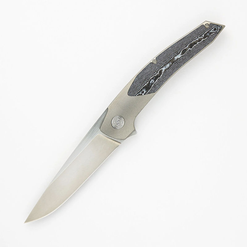 Model T - White CarboTi Inlay - RWL-34 Blade W/ Satin Flats - Completed