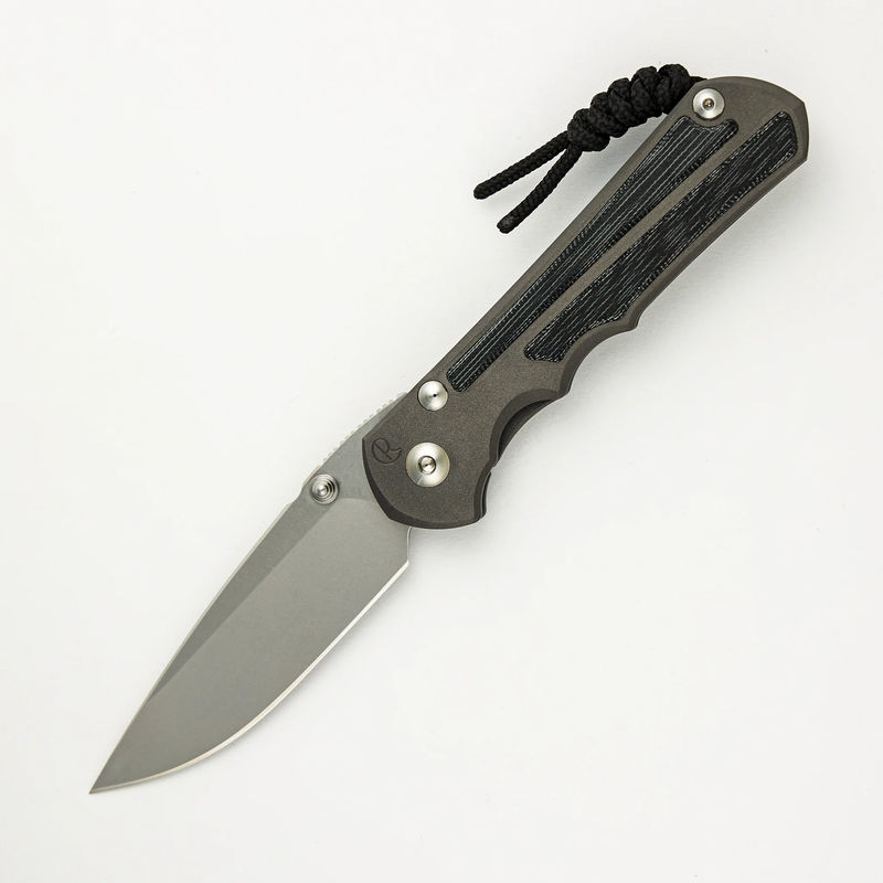 Large Inkosi - Drop Point CPM MagnaCut Blade - Black Canvas Micarta Inlays