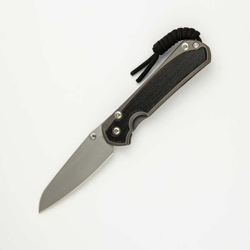 Small Sebenza 31 Bog Oak Inlay - Insingo CPM MagnaCut Blade - Silver Double Thumb Lugs - Wood Variant:Pattern 1