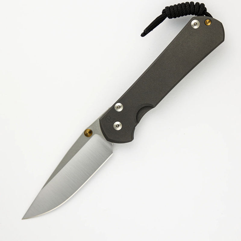 Large Sebenza 31 - Polished CPM MagnaCut Blade - Gold Double Thumb Lugs