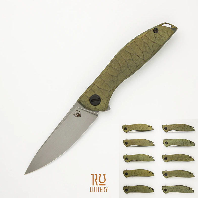 Shirogorov Knives / Rip Knives NeOn “Green Machine” – M390 Blade – MRBS - Completed
