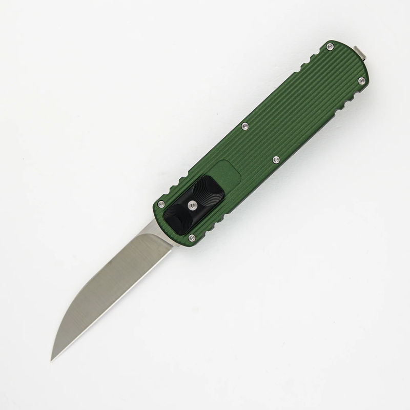 Zulu – Green Aluminum Handle – Satin Wharncliffe M390 Blade