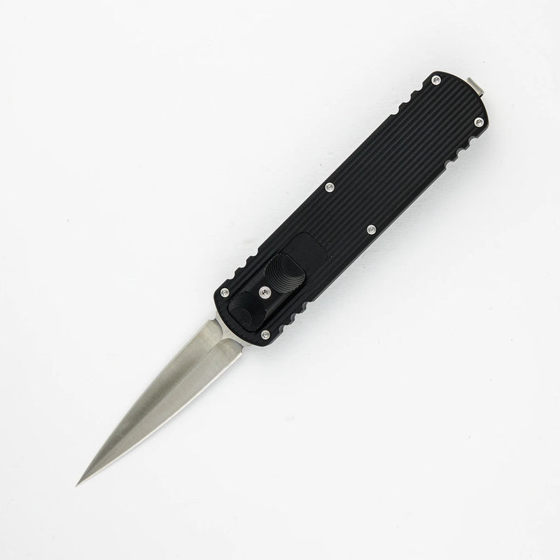 Zulu – Black Aluminum Handle – Satin Dagger M390 Blade