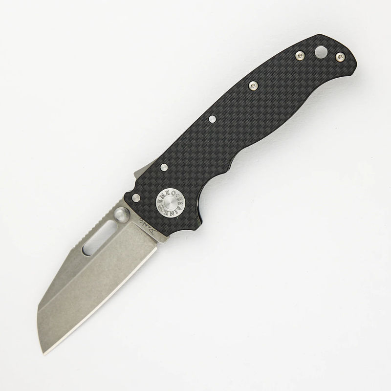 AD20.5 20CV Carbon Fiber Handle Shark Foot Stonewash Blade