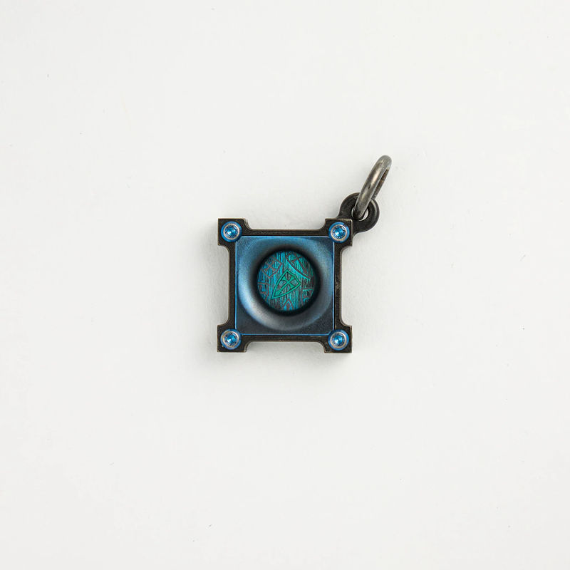 Killbox Pendant W/ Seed Bead Chain - Niobium