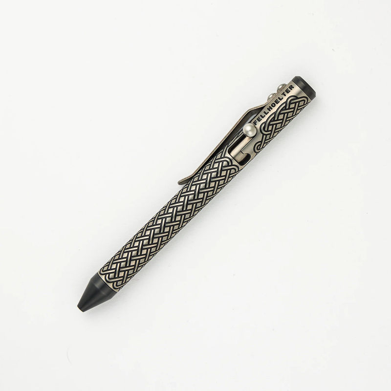 Cptn Axel G2 TiBolt Pen – "Tuxedo" Titanium Celtic With Zirconium