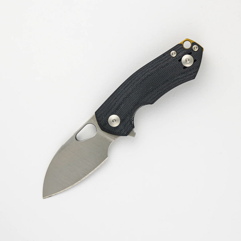 ACE Riv LL - Double Black Canvas Micarta - Satin
