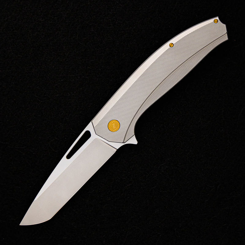 Veli – Titanium Handle – RWL-34 Blade – Gold Titanium Hardware