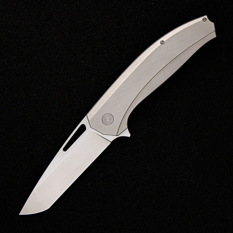 Veli – Titanium Handle – RWL-34 Blade – Silver Titanium Hardware