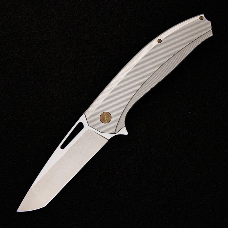 Veli – Titanium Handle – RWL-34 Blade – Bronze Titanium Hardware