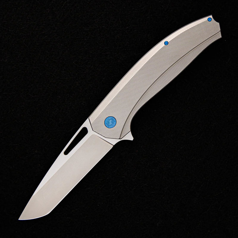 Veli – Titanium Handle – RWL-34 Blade – C. Blue Titanium Hardware