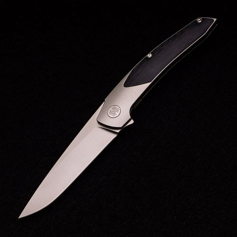 Model T – RWL-34 Blade – TI W- Silver – Black Micarta Inlay